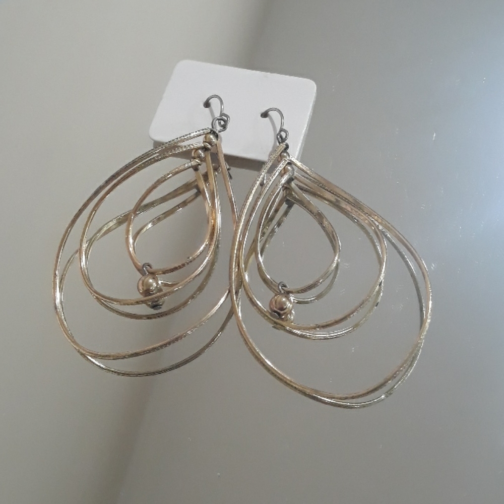 Multiple oval shaped hoop earrings